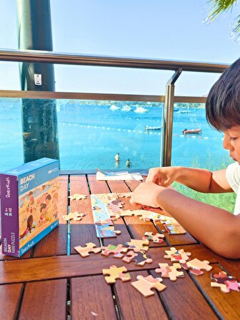 Çocuklar Kumsalda Mini Puzzle 40 Parça 4+ Yaş