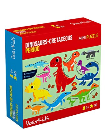 Dinozorlar - Cretaceous Dönemi Mini Puzzle 40 Parça 4+ Yaş