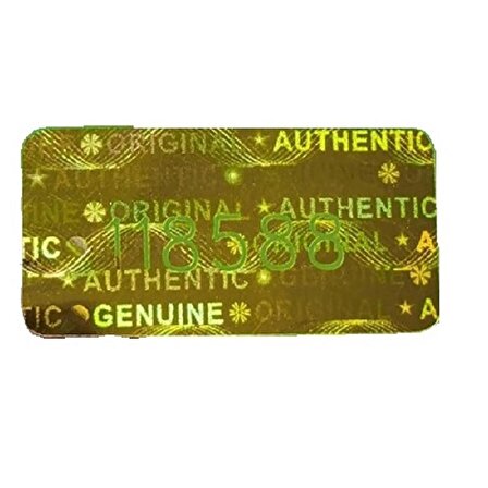 Yate10 98x 1x2cm  Altın Hologramlı Garanti Etiketi Seri Numaralı