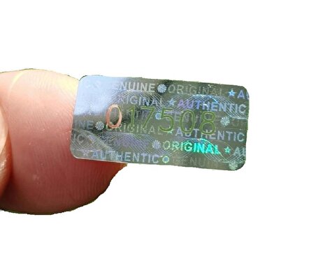Yate10 98x 1x2cm Gümüş Hologramlı Garanti Etiketi Seri Numaralı