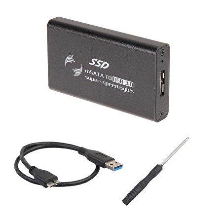 USB 3.0 to msata ngff 1,8" ssd harici harddisk kutusu siyah