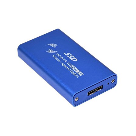 USB 3.0 to msata ngff 1,8" ssd harici harddisk kutusu mavi