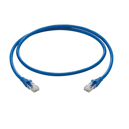 internet bağlantı kablosu cat6 rj 45 ethernet kablosu 1m mavi