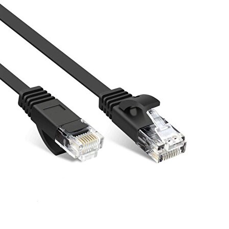 internet bağlantı kablosu cat5 rj45 slim yassı ethernet kablosu 1,5m