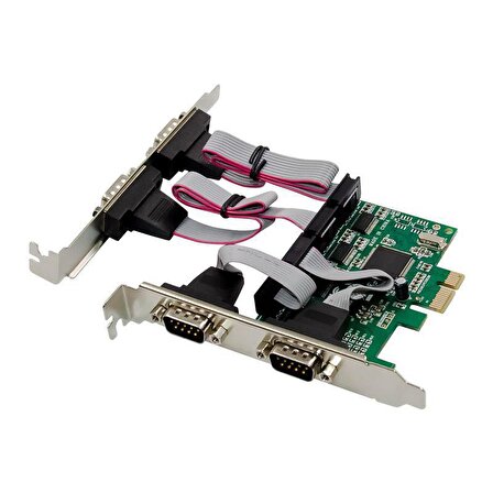 PCI E to 4 port RS232 DB9 seri com port çoklayıcı kart