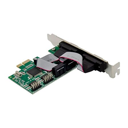 PCI E to 4 port RS232 DB9 seri com port çoklayıcı kart