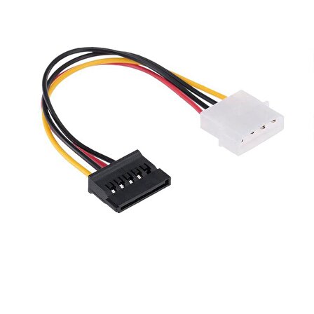 Molex 4 Pin IDE  erkek to SATA 15 Pin dişi power çevirici kablo