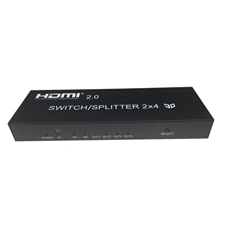 HDMI 2.0 2x4 Switcher/Splitter 4kx2k-60Hz hmı switcher-splitter