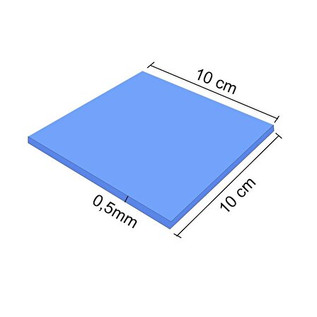 silikon Termal Ped soğutucu termal silikon ped 10cmx10cmx0,5mm