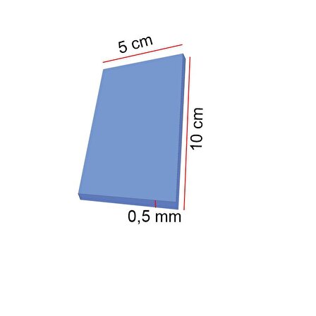 silikon Termal Ped soğutucu termal silikon ped 10cmx5cmx0,5mm