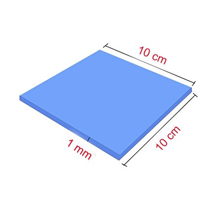silikon Termal Ped soğutucu termal silikon ped 10cmx10cmx1mm