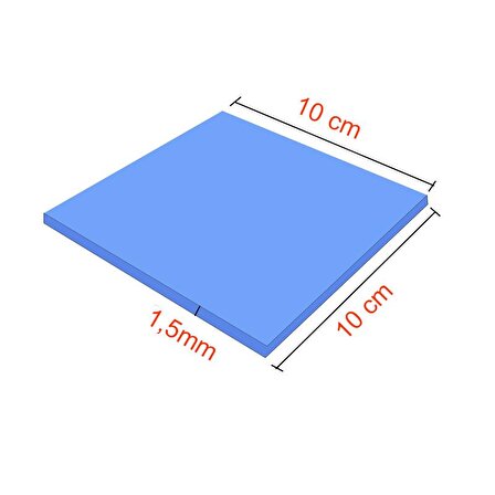 silikon Termal Ped soğutucu termal silikon ped 10cmx10cmx1,5mm