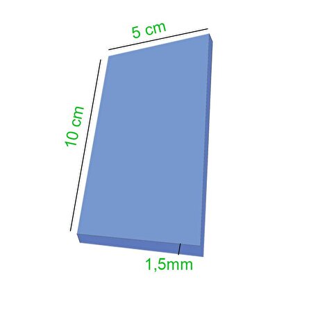 silikon Termal Ped soğutucu termal silikon ped 10cmx5cmx1,5mm