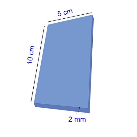 silikon Termal Ped soğutucu termal silikon ped 10cmx5cmx2mm