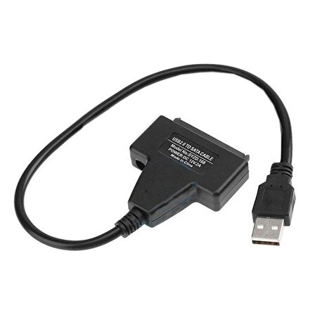 USB 2.0 to 7 + 15/22 pin sata 2.5 inç harici SSD HDD kablosu