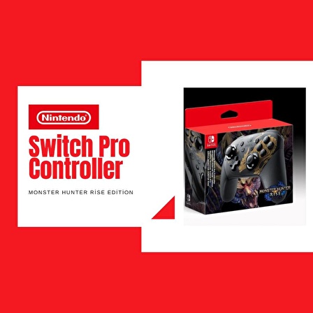 Nintendo Switch Pro Controller Monster Hunter Rise Edition Kablosuz Oyun Kolu PC Uyumlu