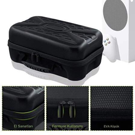 Cosmostech Xbox Series S Konsol ve Aksesuarlar için Seyahat Taşıma Çantası Siyah
