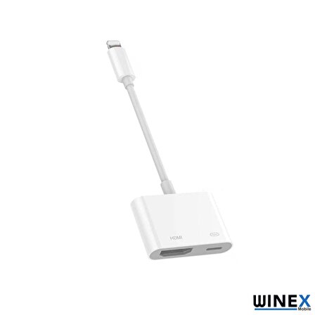 Winex Lightning to 4K Digital AV+Lightning Şarj Adapter Dönüştürücü