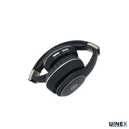 Winex YK Led Kulak Üstü Bluetooth Kulaklık Siyah
