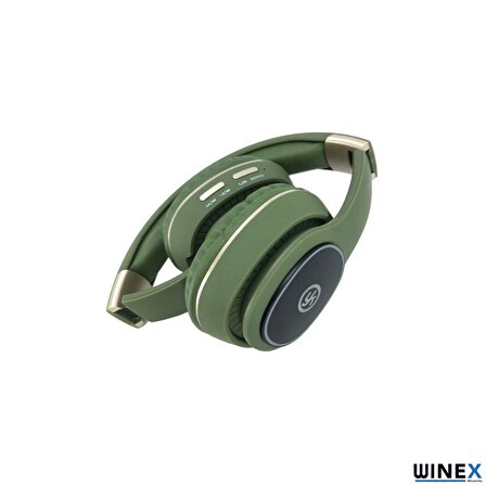 Winex YK Led Kulak Üstü Bluetooth Kulaklık Yeşil