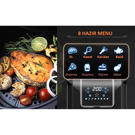 Dalle 5.5 Lt XL Yağsız Dijital AirFryer Fritöz 1700 Watt