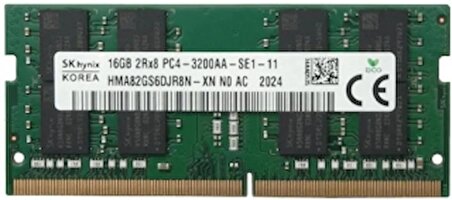 SK Hynix HMA82GS6DJR8N-XN 16 GB DDR4 3200 MHz CL22 Notebook Ram