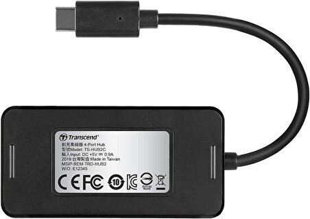 Transcend 4-Port HUB, USB 3.1 Gen 1, Type C Çoğaltıcı