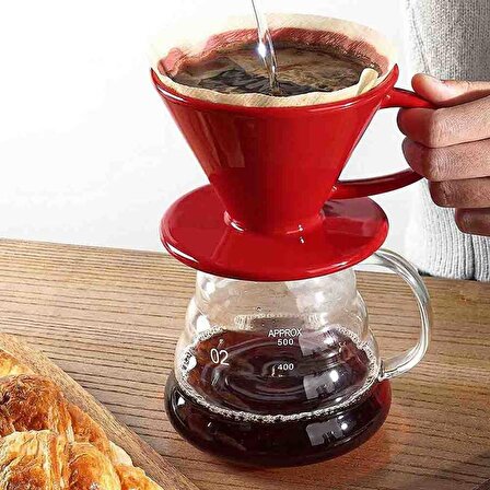 EPİNOX COFFEE TOOLS SERAMİK DEMLEME-KIRMIZI (FSK-2)