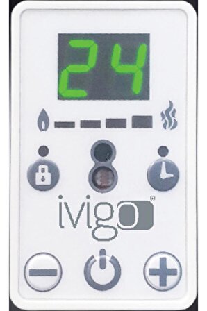 İvigo Elektrikli Panel Konvektör Isıtıcı Dijital 1000 Watt Beyaz Epk4570e10b