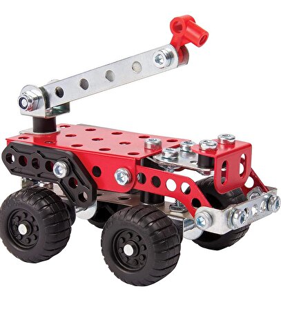 Meccano 3in1 87 Parça İtfaiye- Helikopter ve Kurtarıcı Metal Lego- Maker System 