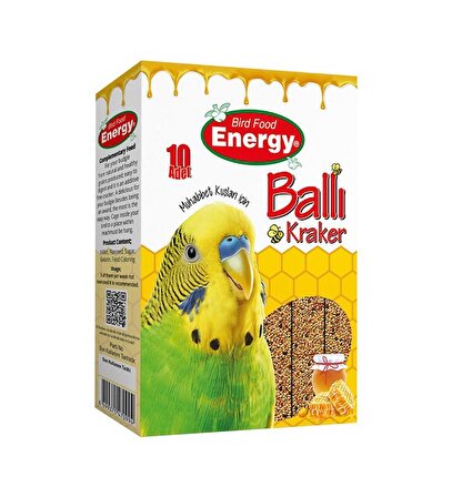 Energy Muhabbet Kuşu Ballı Kraker-10 X 6 Paket 60 Çubuk Kraker