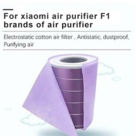 Filterhauz Xiaomi Mi Uyumlu Air Purifier F1 İçin Toz Tutucu Filtre 10 Adet