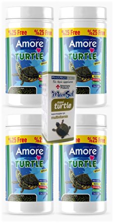 Turtle Green Calcium Sticks 4x125 ml Su Kaplumbağası Yemi ve Vitamin Seti