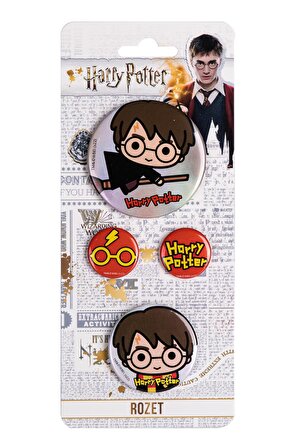 Rozet & Broş Harry Potter 4 adet Warner Bros. Lisanslı