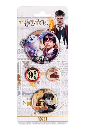 Rozet & Broş Harry Potter Hogwarts Express 4 adet Lisanslı