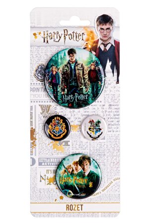 Rozet & Broş Harry Potter Ölüm Yadigarları 4 adet Lisanslı