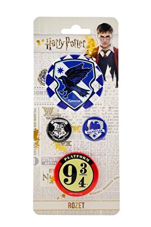 Gifi Rozet & Broş Harry Potter Ravenclaw 4 adet Warner Bros. Lisan