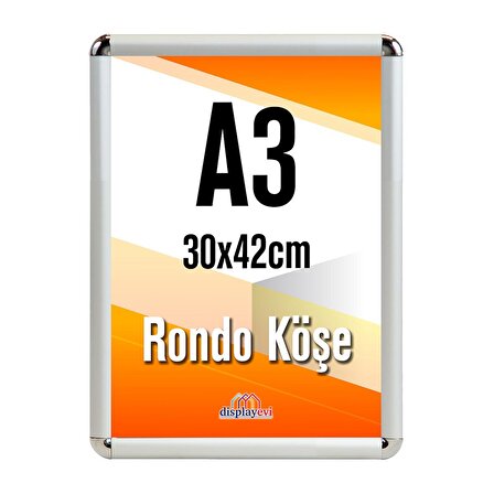 Alüminyum Çerçeve Rondo Köşe A3 | 30x42cm