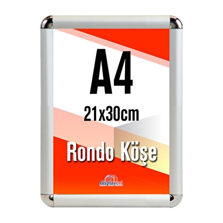 Alüminyum Çerçeve Rondo Köşe A4 | 21x30cm
