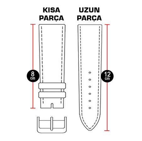 Açık Kahverengi Taba Kroko Saat Kordonu Kayış 20mm