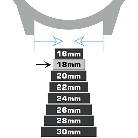 Lacivert Kroko Saat Kordonu 18mm