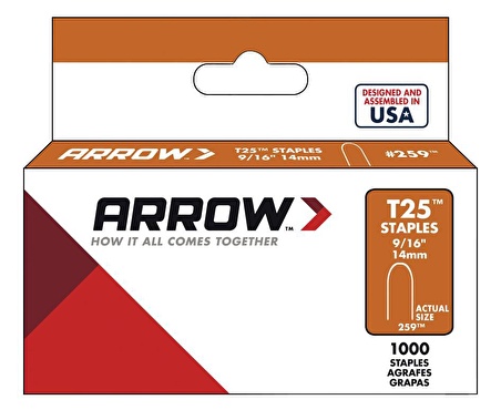 Arrow AR259 14mm 1000 Adet Profesyonel U Tipi Zımba Teli 