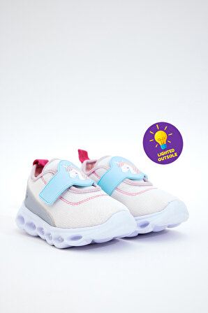 Pembe Kız Luna Rahat Taban Işıklı Çocuk Sneaker