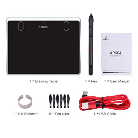 Acepen AP604 6.4 inç Grafik Tablet Silver