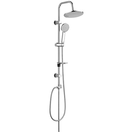 ECA Spylos Banyo Bataryası+T-MAY Banyo Lidya Oval Tepe Duş Takımı Seti Paslanmaz Krom