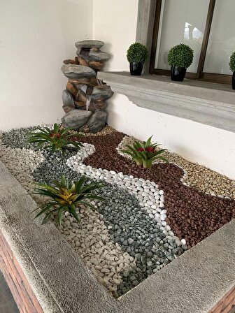 T-May Granit Taşı 15 Kg 1-2 Cm Bahçe Süsü, Ve Akvaryum Dekorasyonu Için Dere Çakılı