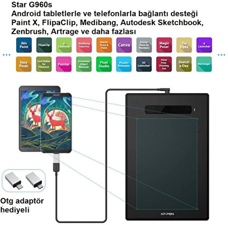 Xp-Pen Star G960S 8.25 inç Grafik Tablet
