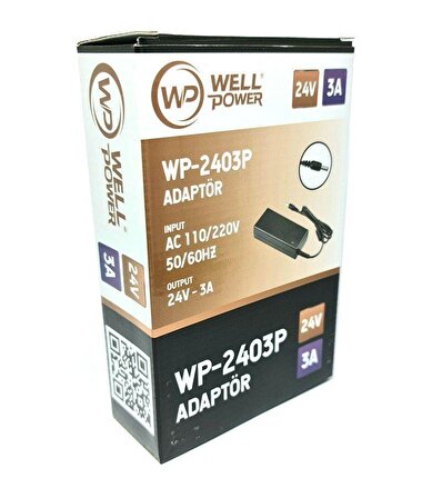 WellPower 24 Volt 3 Amper Adaptör Jak Fişli