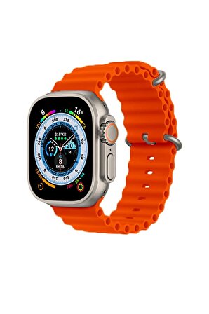 Apple Watch Ocean Turuncu Silikon Saat Kordonu, 42,44,45,49 Mm