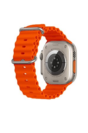 Apple Watch Ocean Turuncu Silikon Saat Kordonu, 42,44,45,49 Mm